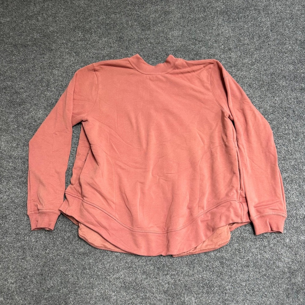 Nike Sweatshirt Womens S Pink Dri-Fit Maternity Wrap Back Active Long Sleeve